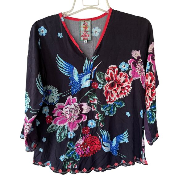 Johnny Was Boho Zahra Pheasant top size XS - Picture 2 of 14